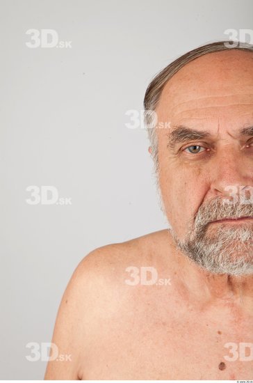 Head Man White Average Wrinkles Male Studio Poses