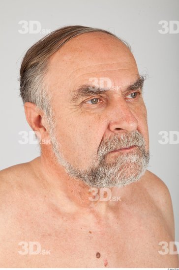 Head Man White Average Wrinkles Male Studio Poses