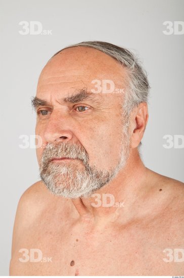 Head Man White Average Wrinkles Male Studio Poses