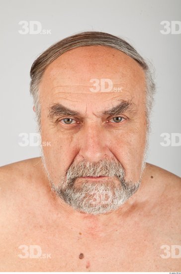 Head Man White Average Wrinkles Male Studio Poses