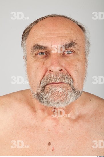 Head Man White Average Wrinkles Male Studio Poses