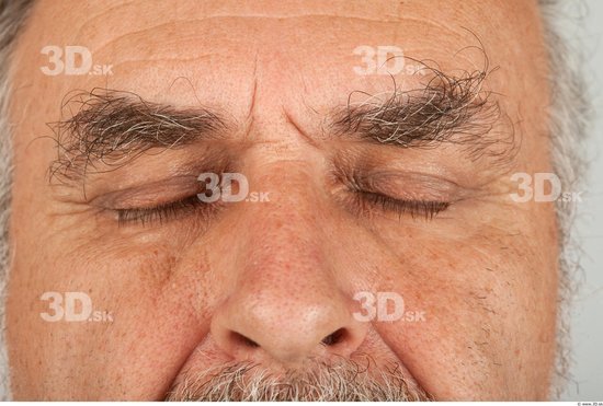 Head Man White Average Wrinkles Male Studio Poses