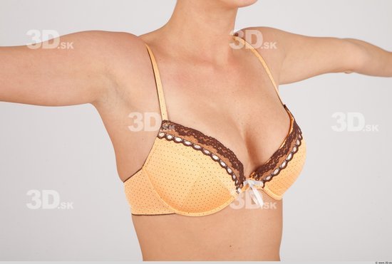 Whole Body Breast Woman Animation references Casual Underwear Bra Slim Studio photo references