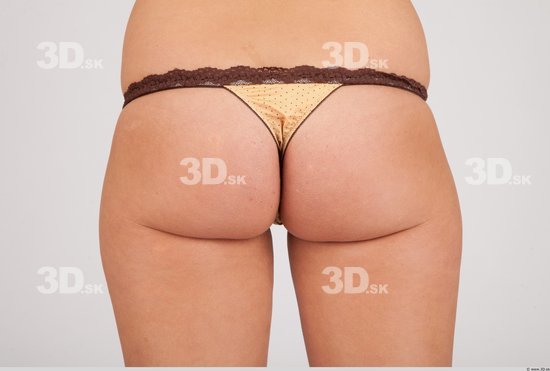 Whole Body Bottom Woman Animation references Casual Underwear Slim Panties Studio photo references