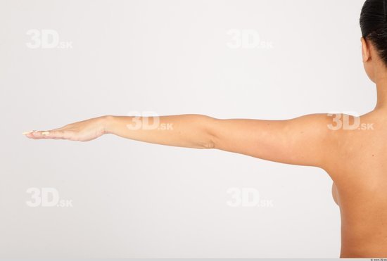 Arm Whole Body Woman Nude Casual Slim Studio photo references