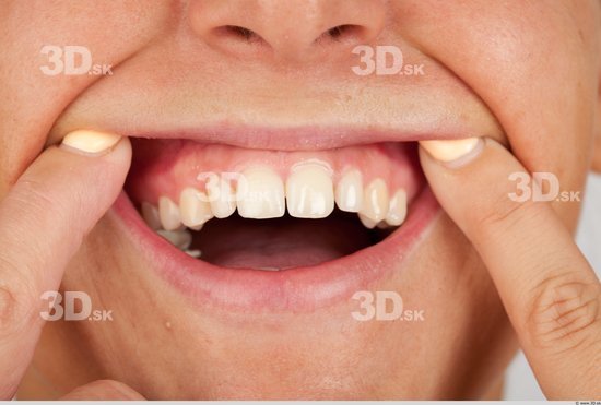 Whole Body Teeth Woman Casual Slim Studio photo references