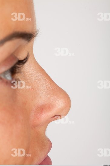 Nose Whole Body Woman Casual Slim Studio photo references