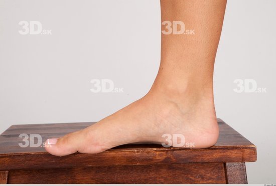 Foot Whole Body Woman Nude Casual Slim Studio photo references