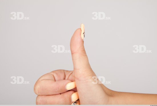 Fingers Whole Body Woman Casual Slim Studio photo references