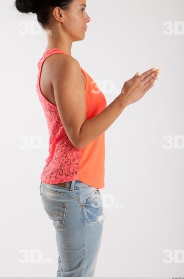 Arm Woman Animation references White Casual Slim Top