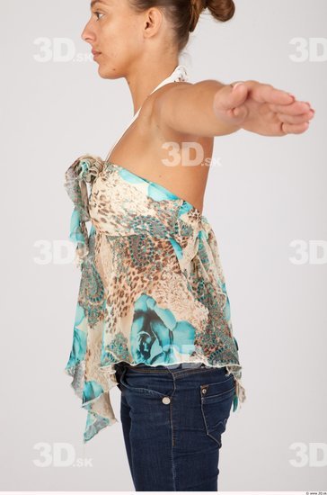 Upper Body Whole Body Woman Casual Formal Slim Top Studio photo references