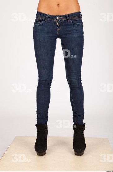 Leg Whole Body Woman Casual Formal Jeans Slim Studio photo references