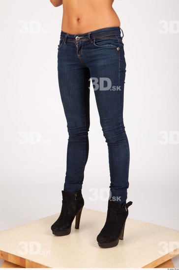 Leg Whole Body Woman Casual Formal Jeans Slim Studio photo references