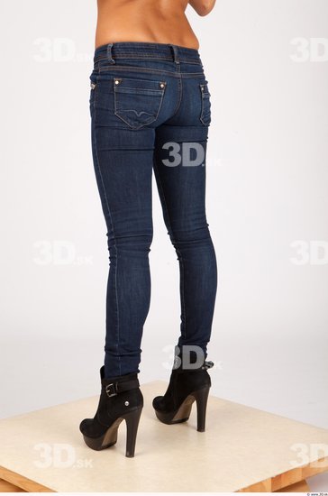 Leg Whole Body Woman Casual Formal Jeans Slim Studio photo references