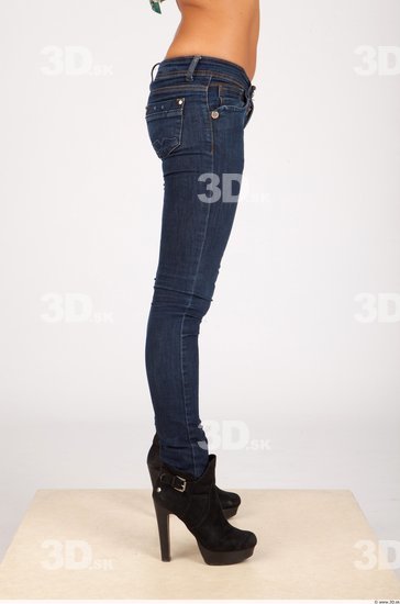 Leg Whole Body Woman Casual Formal Jeans Slim Studio photo references