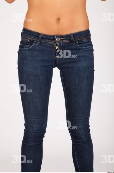 Thigh Whole Body Woman Casual Formal Jeans Slim Studio photo references