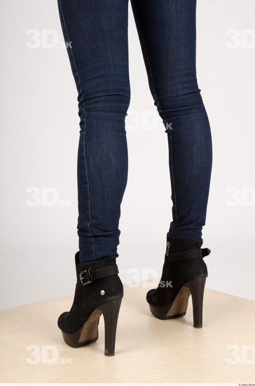 Leg Whole Body Woman Casual Formal Jeans Slim Studio photo references