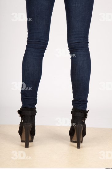 Leg Whole Body Woman Casual Formal Jeans Slim Studio photo references