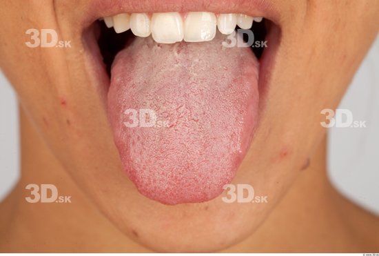 Whole Body Tongue Woman Formal Slim Studio photo references