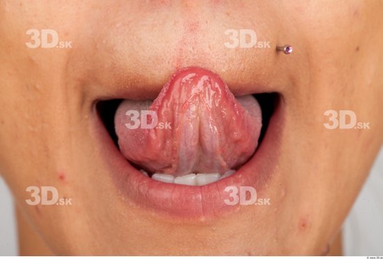 Whole Body Tongue Woman Formal Slim Studio photo references