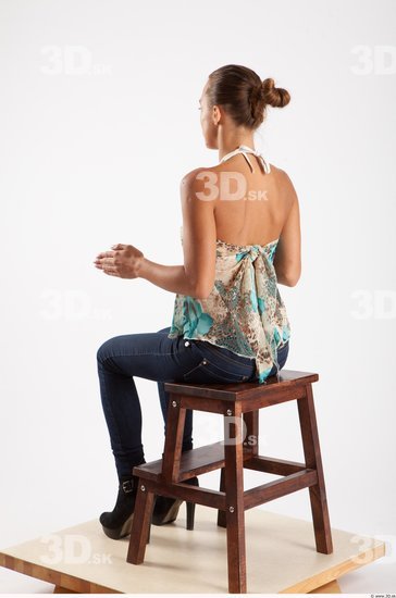 Whole Body Woman Artistic poses White Casual Slim