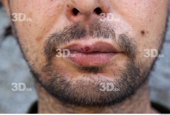 Mouth Man White Average Bearded