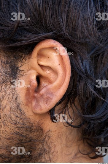 Ear Man White Average Bearded