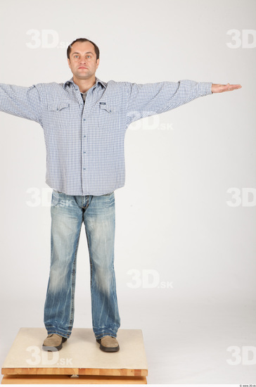 Whole Body Man T poses Casual Average Studio photo references