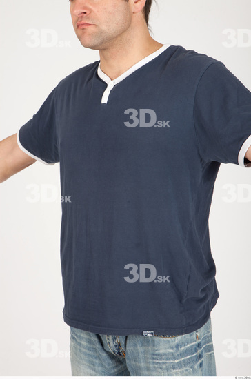 Upper Body Whole Body Man Casual Shirt T shirt Average Studio photo references