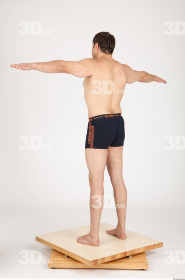 Whole Body Man T poses Casual Underwear Average Studio photo references