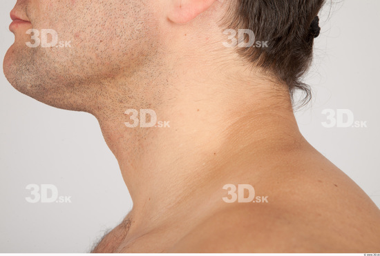 Neck Whole Body Man Nude Casual Average Studio photo references