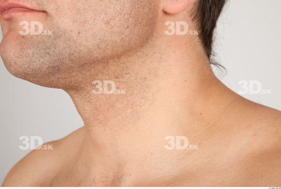 Neck Whole Body Man Nude Casual Average Studio photo references