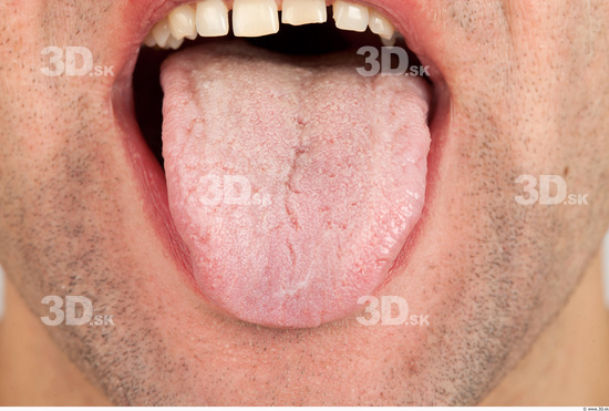 Whole Body Tongue Man Casual Average Studio photo references