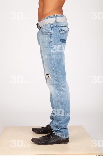 Leg Whole Body Man Casual Jeans Athletic Studio photo references