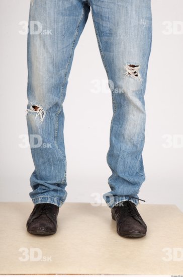 Calf Whole Body Man Casual Jeans Athletic Studio photo references