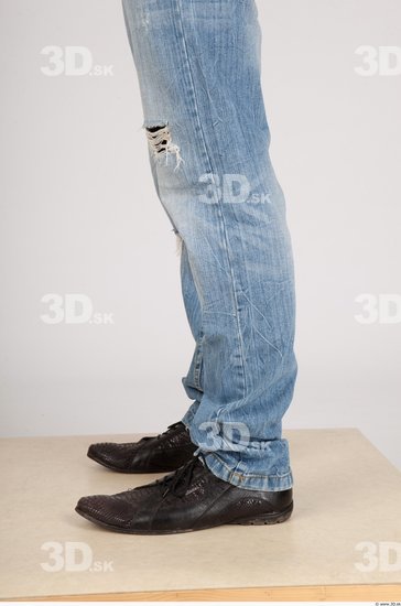 Calf Whole Body Man Casual Jeans Athletic Studio photo references