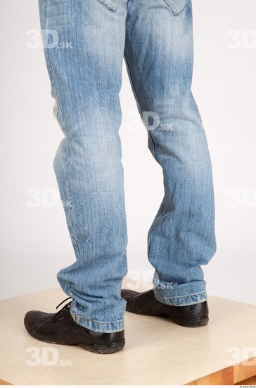 Calf Whole Body Man Casual Jeans Athletic Studio photo references