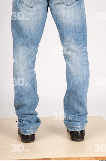 Calf Whole Body Man Casual Jeans Athletic Studio photo references