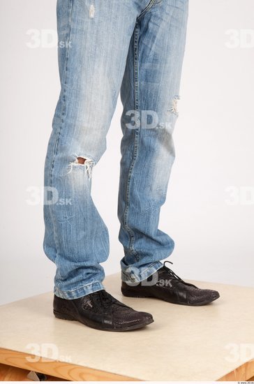 Calf Whole Body Man Casual Jeans Athletic Studio photo references