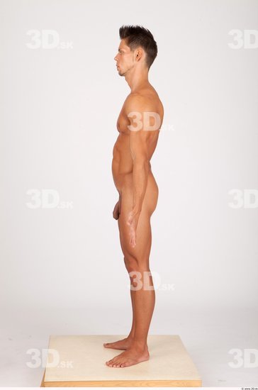 Whole Body Man Animation references Nude Casual Athletic Studio photo references