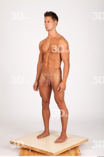 Whole Body Man Animation references Nude Casual Athletic Studio photo references