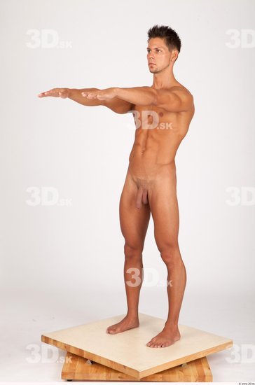 Whole Body Man Animation references Nude Casual Athletic Studio photo references