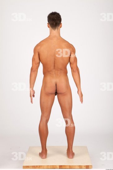 Whole Body Man Animation references Nude Casual Athletic Studio photo references