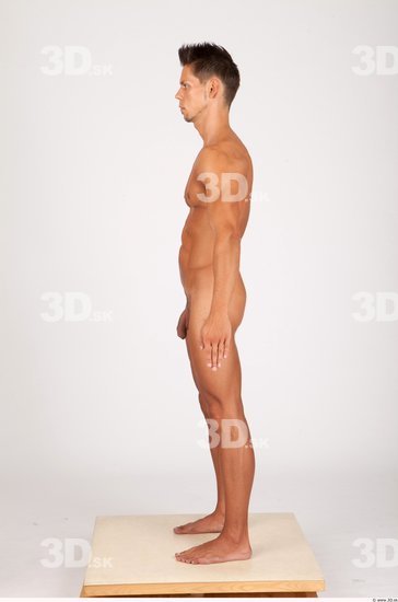 Whole Body Man Animation references Nude Casual Athletic Studio photo references