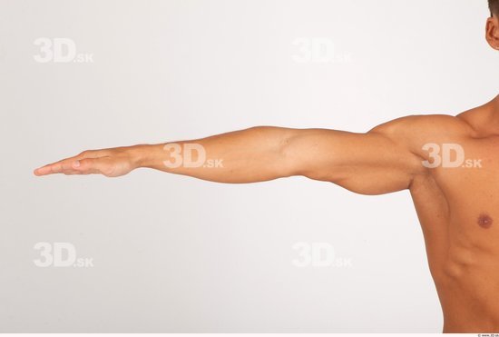 Arm Whole Body Man Nude Casual Athletic Studio photo references