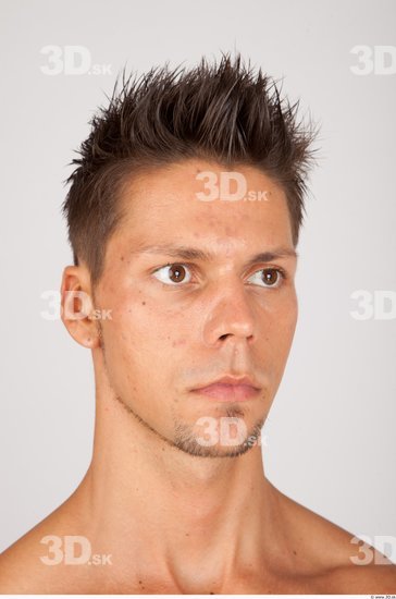 Whole Body Head Man Casual Athletic Studio photo references