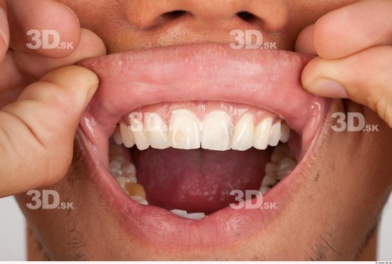 Whole Body Teeth Man Casual Athletic Studio photo references