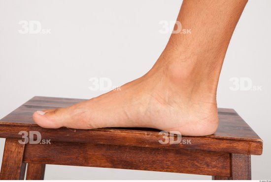 Foot Whole Body Man Nude Casual Athletic Studio photo references