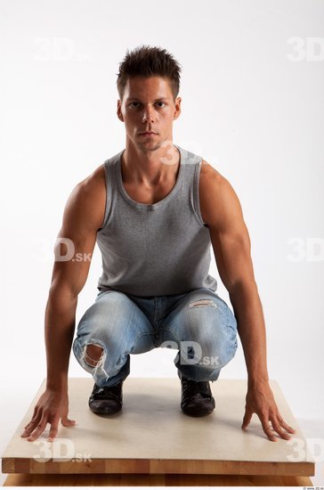 Whole Body Man Other White Casual Athletic Male Studio Poses