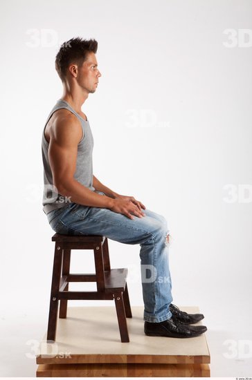 Whole Body Man Other White Casual Athletic Male Studio Poses